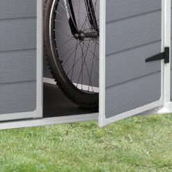 6' X 8' Keter Manor Plastic Garden Shed (1.86m X 2.37m) -Halls || Lifetime || Keter Sales 9 230256 6x8 keter manor feature4 min