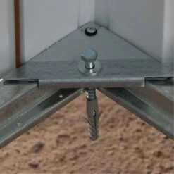 8' X 7' Yardmaster Green 87GEYZ Metal Shed (2.42m X 2.17m) -Halls || Lifetime || Keter Sales anchor kit 4 9 1