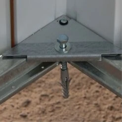 10' X 8' Yardmaster Balmoral 108WGL Metal Shed (3.03m X 2.37m) -Halls || Lifetime || Keter Sales anchor kit 7 5 1