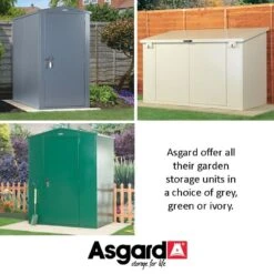 5'2 X 3'7 Asgard Flexistore 1511 Metal Shed (1.58m X 1.1m) -Halls || Lifetime || Keter Sales asgard colour swatch carousel image min 1 19