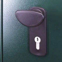 5'2 X 3'7 Asgard Flexistore 1511 Metal Shed (1.58m X 1.1m) -Halls || Lifetime || Keter Sales asgfs1511 5x4 asgard flexistore 1511 metal storage close up12 min 1