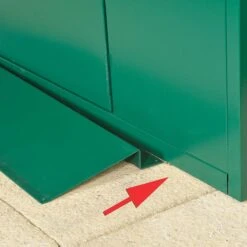 5'2 X 3'7 Asgard Flexistore 1511 Metal Shed (1.58m X 1.1m) -Halls || Lifetime || Keter Sales asgfs1511 5x4 asgard flexistore 1511 metal storage close up4 min 1