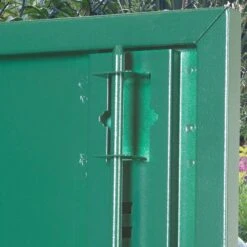 5'2 X 3'7 Asgard Flexistore 1511 Metal Shed (1.58m X 1.1m) -Halls || Lifetime || Keter Sales asgfs1511 5x4 asgard flexistore 1511 metal storage close up7 min 1