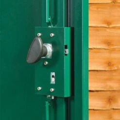 5' X 3' Asgard Securestore Metal Shed (1.5m X 0.95m) -Halls || Lifetime || Keter Sales asgsec 5x3 asgard securestore metal shed close up2 min 1