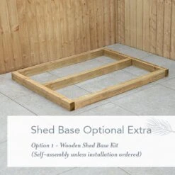 4' X 3' Forest Beckwood 25yr Guarantee Shiplap Pressure Treated Windowless Apex Wooden Shed (1.34m X 1m) -Halls || Lifetime || Keter Sales beckwood wooden shed base 4x3 image 1