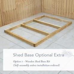 6' X 4' Forest Beckwood 25yr Guarantee Shiplap Pressure Treated Windowless Reverse Apex Wooden Shed (1.88m X 1.34m) -Halls || Lifetime || Keter Sales beckwood wooden shed base 6x4 image 5