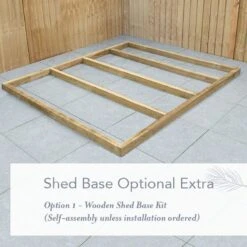 7' X 7' Forest Beckwood 25yr Guarantee Shiplap Pressure Treated Double Door Reverse Apex Wooden Shed (2.28m X 2.12m) -Halls || Lifetime || Keter Sales beckwood wooden shed base 7x7 image 2