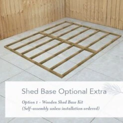 10' X 8' Forest Beckwood 25yr Guarantee Shiplap Pressure Treated Double Door Apex Wooden Shed (3.01m X 2.61m) -Halls || Lifetime || Keter Sales beckwood wooden shed base 8x10 image 2