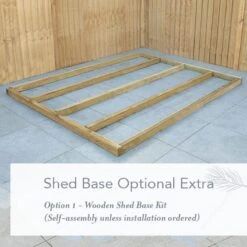 8' X 6' Forest Beckwood 25yr Guarantee Shiplap Pressure Treated Double Door Reverse Apex Wooden Shed (2.42m X 1.99m) -Halls || Lifetime || Keter Sales beckwood wooden shed base 8x6 image 1 2