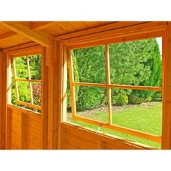 16' X 8' Shire Bison Heavy Duty Double Door Wooden Workshop (4.91m X 2.56m) -Halls || Lifetime || Keter Sales biso1608dsl 1aa bison 16x8 windows