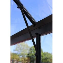 4' X 8' Halls Cotswold Birdlip Small Greenhouse In Black With Toughened Glass (1.47m X 2.56m) -Halls || Lifetime || Keter Sales black bracing1 min 3