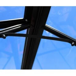 8' X 14' Halls Cotswold Blockley Greenhouse In Black With Toughened Glass (2.56m X 4.41m) -Halls || Lifetime || Keter Sales black bracing2 min 9
