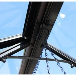 4' X 8' Halls Cotswold Birdlip Small Greenhouse In Black With Toughened Glass (1.47m X 2.56m) -Halls || Lifetime || Keter Sales black ridge min 3