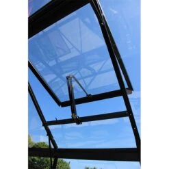 8' X 14' Halls Cotswold Blockley Greenhouse In Black With Toughened Glass (2.56m X 4.41m) -Halls || Lifetime || Keter Sales black vent min 9