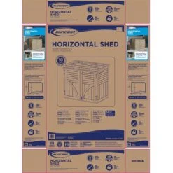 4'5 X 2'8 Suncast Kensington Plastic Garden Storage Shed (1.35m X 0.83m) -Halls || Lifetime || Keter Sales bms3400 4 5 x 2 8 suncast kensington plastic shed close up2 min