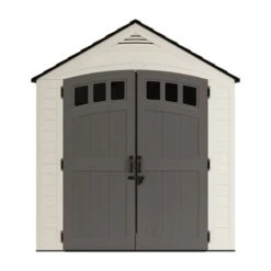 7' X 7' Suncast Cloverdale Plastic Garden Shed (2.24m X 2.17m) -Halls || Lifetime || Keter Sales bms7727 7x7 suncast cloverdale plastic garden shed cutout1 min