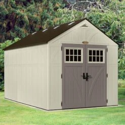 8' X 13' Suncast New Tremont Two Apex Roof Plastic Garden Storage Shed (2.43m X 4.03m)