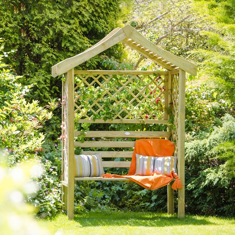 Forest Parisienne Garden Arbour Seat 5'x2' 2 Forest Parisienne Garden Arbour Seat 5'x2' - Image 2
