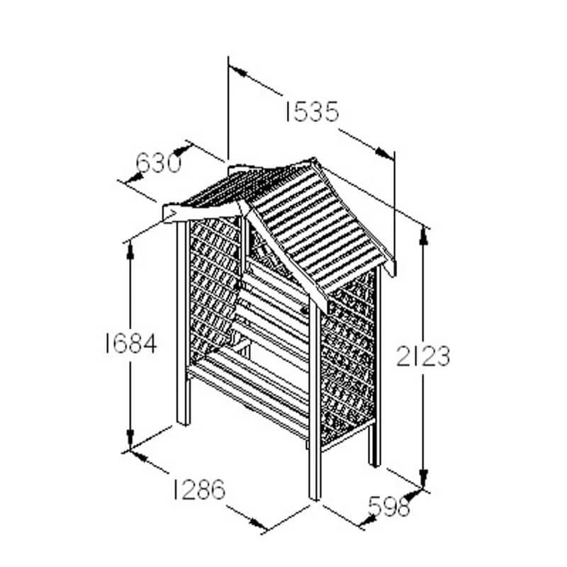 Forest Parisienne Garden Arbour Seat 5'x2' 3 Forest Parisienne Garden Arbour Seat 5'x2' - Image 3