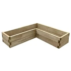 Forest Caledonian Corner Raised Bed 4'x4' (1.3x1.3m) -Halls || Lifetime || Keter Sales cal130130 caledonian corner raised bed 130x130cm render1 min