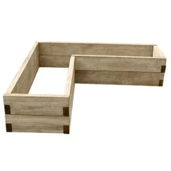Forest Caledonian Corner Raised Bed 4'x4' (1.3x1.3m) -Halls || Lifetime || Keter Sales cal130130 caledonian corner raised bed 130x130cm render2 min