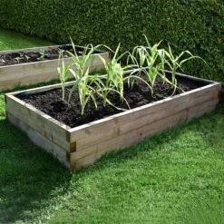 Forest Caledonian Rectangular Raised Bed 6'x3' (1.8x0.9m) -Halls || Lifetime || Keter Sales cal18090 caledonian rectangular bed 180x90cm insitu1 min