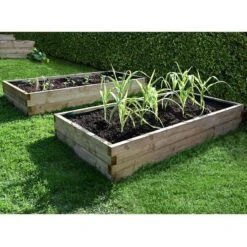 Forest Caledonian Rectangular Raised Bed 6'x3' (1.8x0.9m) -Halls || Lifetime || Keter Sales cal18090 caledonian rectangular bed 180x90cm insitu2 min