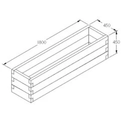 Forest Caledonian Trough Raised Bed 5'11x1'6 (1.8x0.45m) -Halls || Lifetime || Keter Sales cal4501800hd 3 min