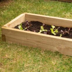 Forest Caledonian Long Raised Bed 1'6 X 6' (0.45m X 1.8m) -Halls || Lifetime || Keter Sales calrb4518 caledonian long raised bed 45x180cm close up min
