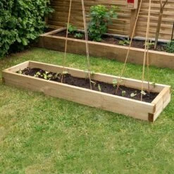 Forest Caledonian Long Raised Bed 1'6 X 6' (0.45m X 1.8m) -Halls || Lifetime || Keter Sales calrb4518 caledonian long raised bed 45x180cm insitu2 min