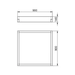 Forest Caledonian Small Raised Bed 3' X 3' (0.9m X 0.9m) -Halls || Lifetime || Keter Sales calrb9090 caledonian compact raised bed 90x90cm drawing min