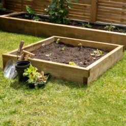 Forest Caledonian Small Raised Bed 3' X 3' (0.9m X 0.9m) -Halls || Lifetime || Keter Sales calrb9090 caledonian compact raised bed 90x90cm insitu2 min