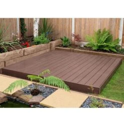 Forest 8' X 8' Composite Decking Kit - Brown (2.4m X 2.4m) -Halls || Lifetime || Keter Sales cdkitbr composite deck kit brown insitu2 min