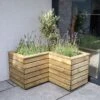 2'7 X 2'7 Forest Linear Corner Wooden Planter (0.8m X 0.8m)