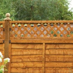 Forest 6' X 1' Diamond Lattice Trellis Fence Topper (1.83m X 0.3m)