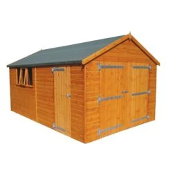 18' X 10' Traditional Deluxe Shiplap Wooden Garage / Workshop Shed (5.5m X 3.05m) -Halls || Lifetime || Keter Sales deluxe wooden garages render min 7