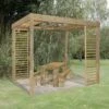 Forest Dining Wooden Garden Pergola Kit With Panels 10'x8'