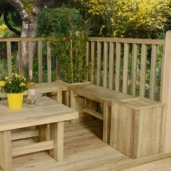 Forest Double Sleeper Wooden Garden Bench 6'x1' (1.8x0.35m) -Halls || Lifetime || Keter Sales dsben18hd 03