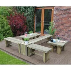 Forest Double Sleeper Wooden Garden Bench 6'x1' (1.8x0.35m) -Halls || Lifetime || Keter Sales dsben18hd 3
