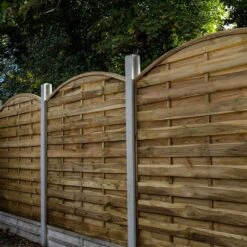 Forest 6' X 6' Pressure Treated Decorative Domed Top Fence Panel (1.8m X 1.8m) -Halls || Lifetime || Keter Sales dtp18 5