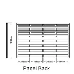Forest 6' X 4' Kyoto Pressure Treated Decorative Fence Panel (1.8m X 1.2m) -Halls || Lifetime || Keter Sales ecp12 03