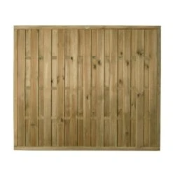 Forest 6' X 6' Europa Plain Pressure Treated Decorative Fence Panel (1.8m X 1.8m) -Halls || Lifetime || Keter Sales egvfp6 pressure treated vertical hit miss cutout1 min