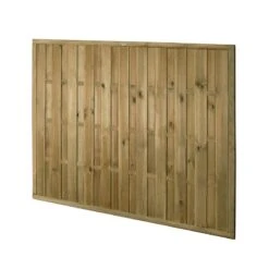 Forest 6' X 6' Europa Plain Pressure Treated Decorative Fence Panel (1.8m X 1.8m) -Halls || Lifetime || Keter Sales egvfp6 pressure treated vertical hit miss cutout3 min