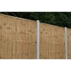 Forest 6' X 6' Europa Plain Pressure Treated Decorative Fence Panel (1.8m X 1.8m) -Halls || Lifetime || Keter Sales egvfp6 pressure treated vertical hit miss no2 min