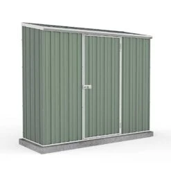 7'5 X 2'7 Absco Space Saver Pent Metal Shed - Pale Eucalyptus (2.26m X 0.79m)