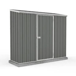 7'5 X 2'7 Absco Space Saver Pent Metal Shed - Grey (2.26m X 0.79m)