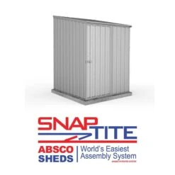 5' X 5' Absco Space Saver Pent Metal Shed - Zinc (1.52m X 1.52m) -Halls || Lifetime || Keter Sales esdxl20met104 5x5 absco zinc feature1 min