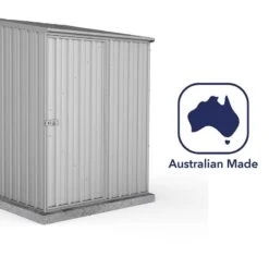 5' X 5' Absco Space Saver Pent Metal Shed - Zinc (1.52m X 1.52m) -Halls || Lifetime || Keter Sales esdxl20met104 5x5 absco zinc feature6 min
