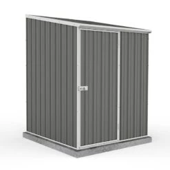 5' X 5' Absco Space Saver Pent Metal Shed - Grey (1.52m X 1.52m)