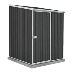 5' X 5' Absco Space Saver Pent Metal Shed - Dark Grey (1.52m X 1.52m)